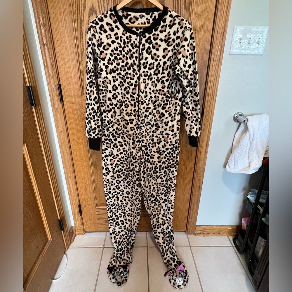 Women’s Animal Print footed Onesie
